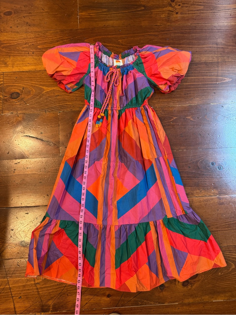 FARM Rio Off-Shoulder Amanda Stripes Maxi Dress. Size XS - Picture 8 of 12